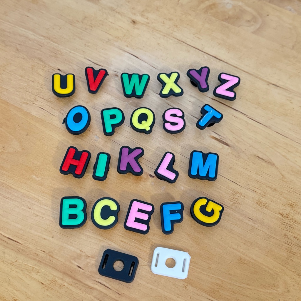 23 Crocs Clogs Pvc Charms Jibbitz Style Plug Shoe Charms Alphabet Letters